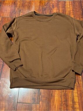 SHEIN Brown Crewneck Women's Pullover Sweater